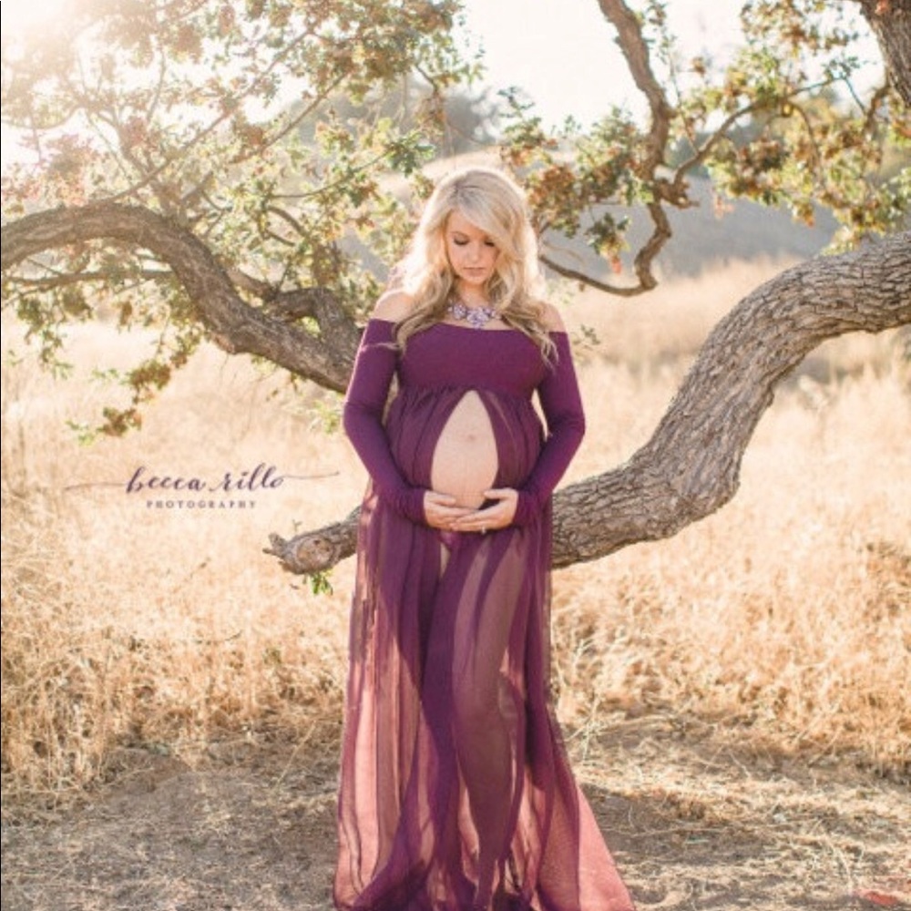 Purple Maternity Gown by Sew Trendy Access…